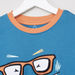 Juniors Embroidered Applique Detail T-shirt with Striped Jog Pants-Clothes Sets-thumbnail-2