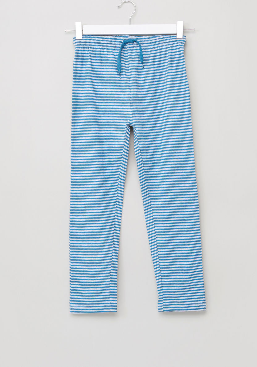 Juniors Printed Long Sleeves T-shirt and Pyjama Set - Set of 2-Clothes Sets-image-6