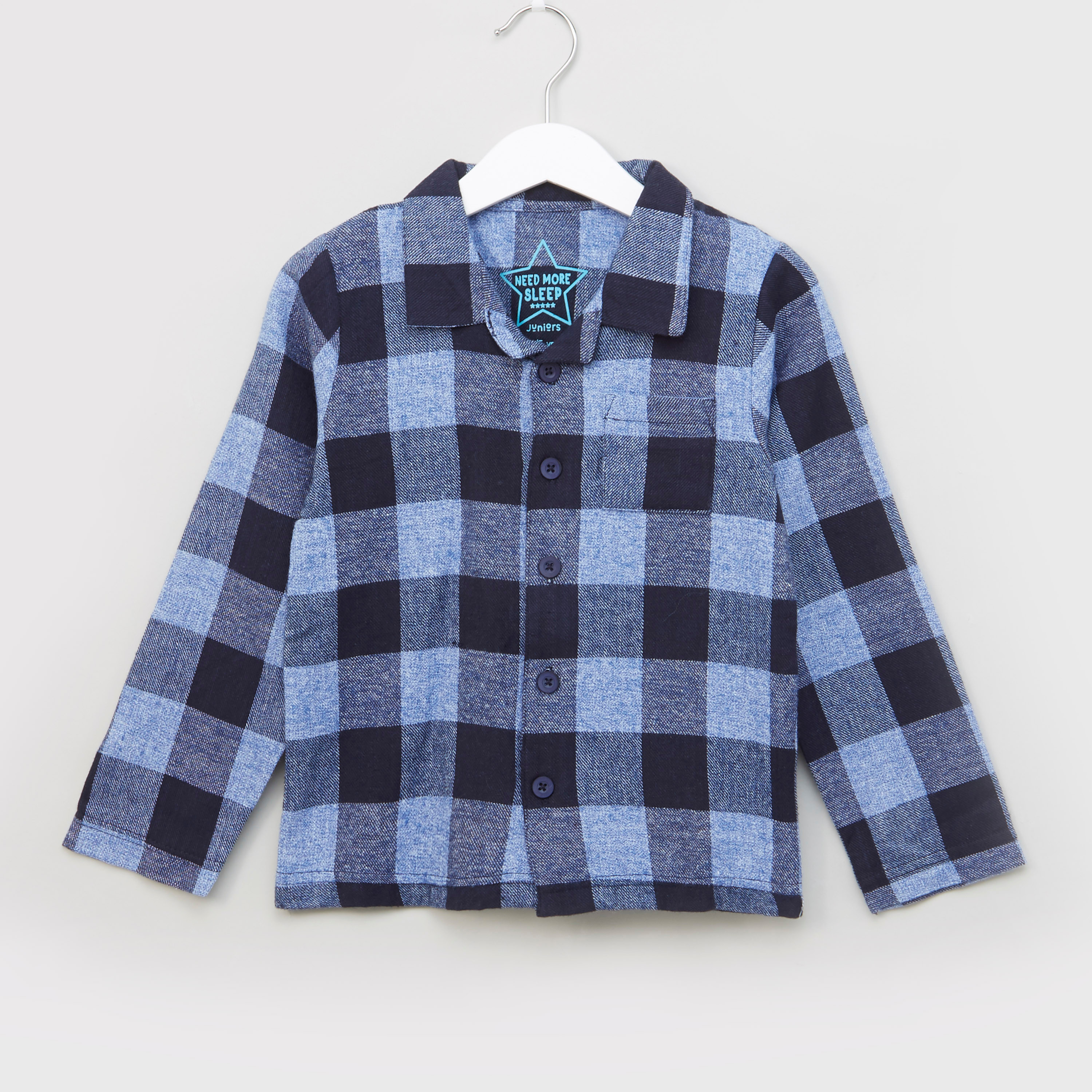طقم بنطال بيجاما مع قميص كاروهات كلاسيكي من جونيورز-boys-clothing-nightwear-image-2