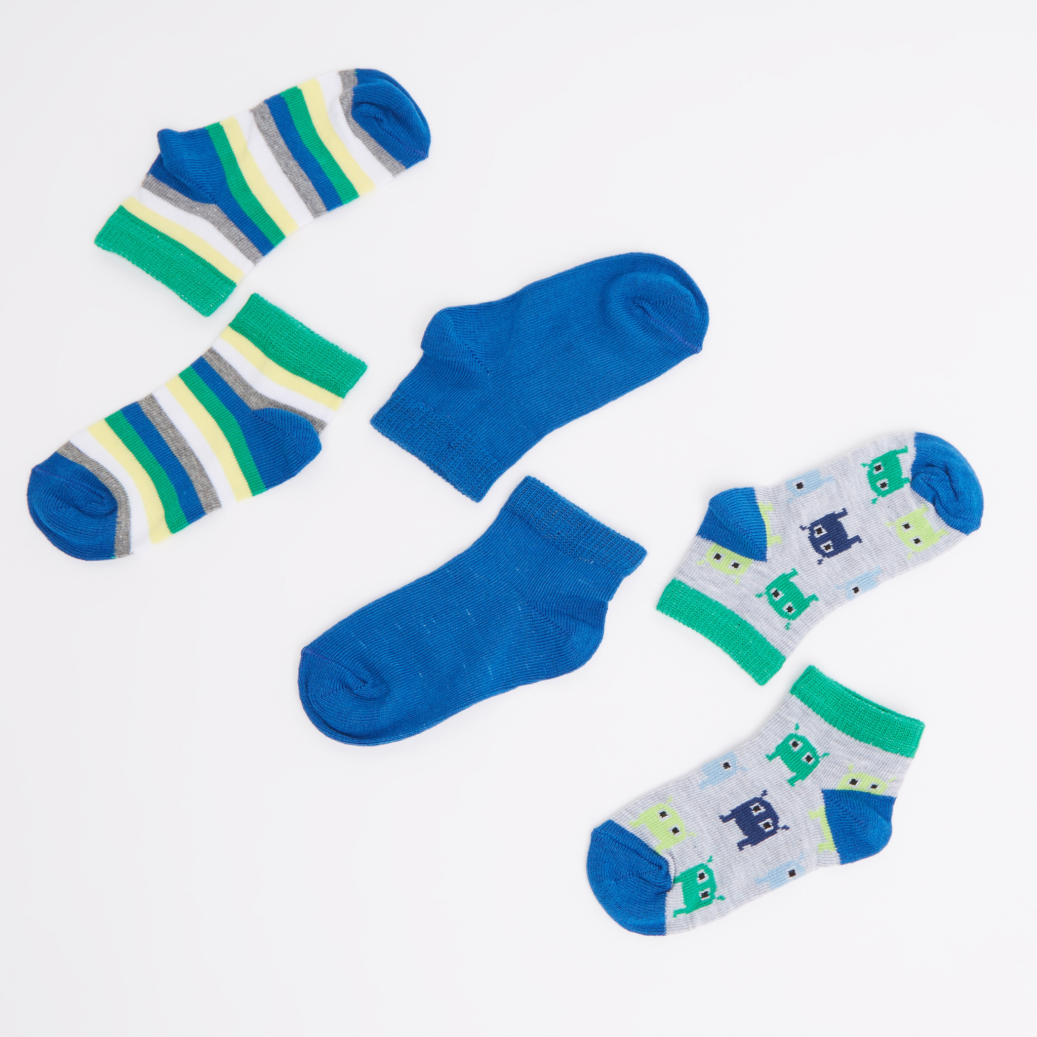Juniors Assorted Ankle Length Socks - Set of 3-boys-accessories-socks-image-2