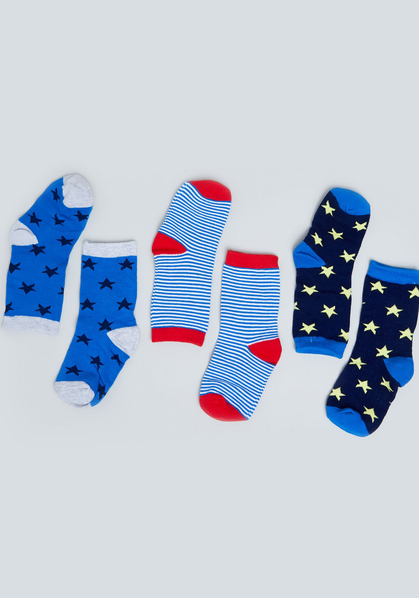 Juniors Star Printed Gift Socks - Set of 3-Socks-image-2