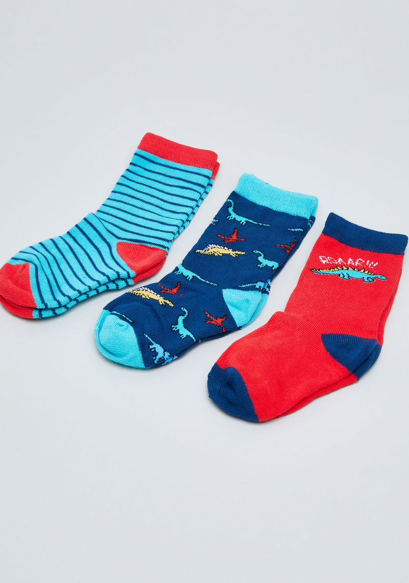 Juniors Dino Gift Socks - 3 Pack-Socks-image-1