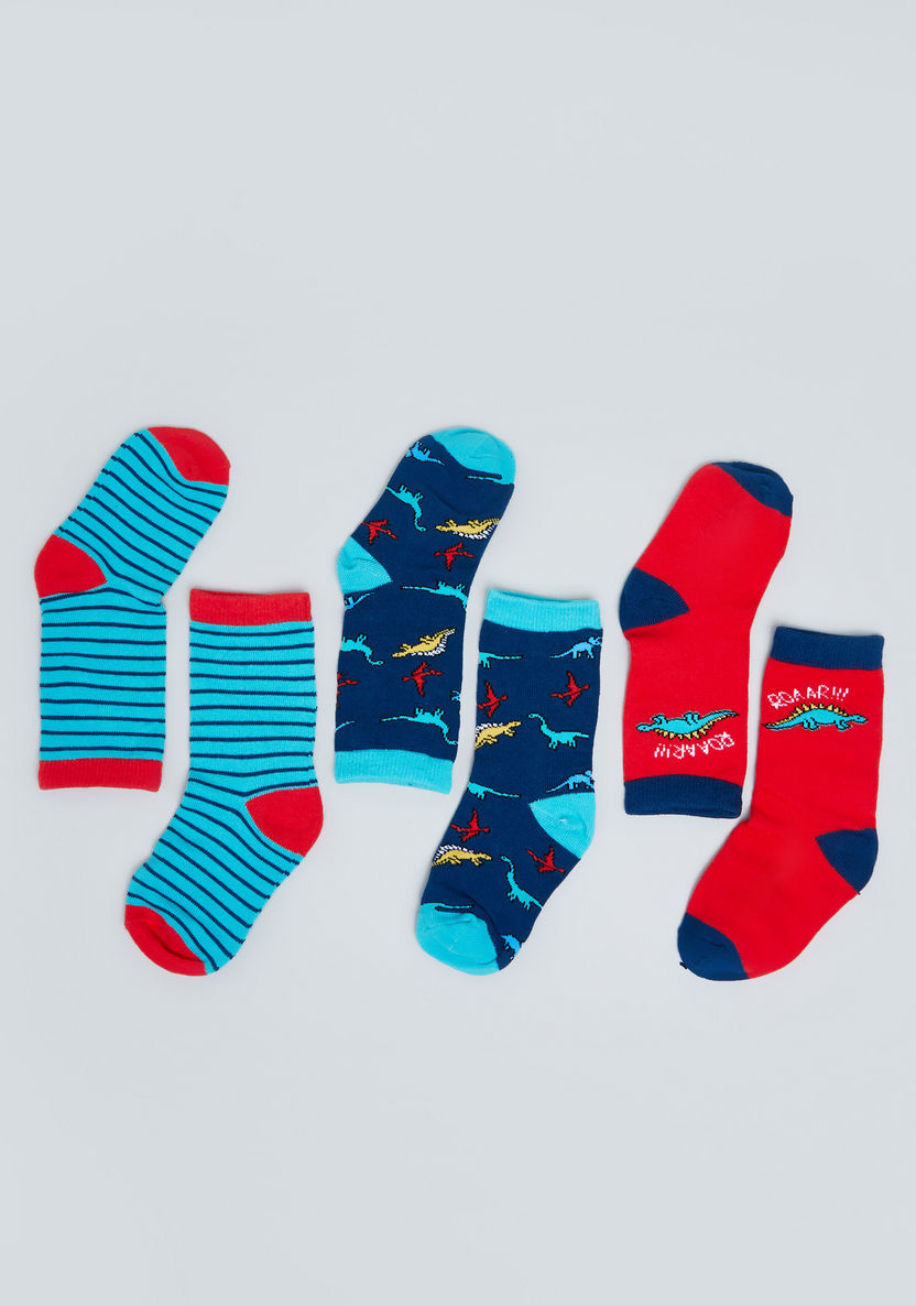 Juniors Dino Gift Socks - 3 Pack-Socks-image-2