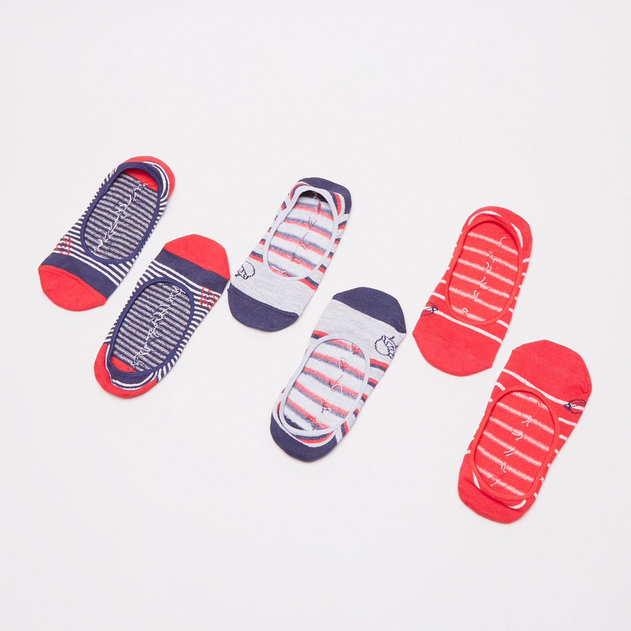 Juniors Liner Socks With Stripes - 3 Pack-boys-accessories-socks-image-2