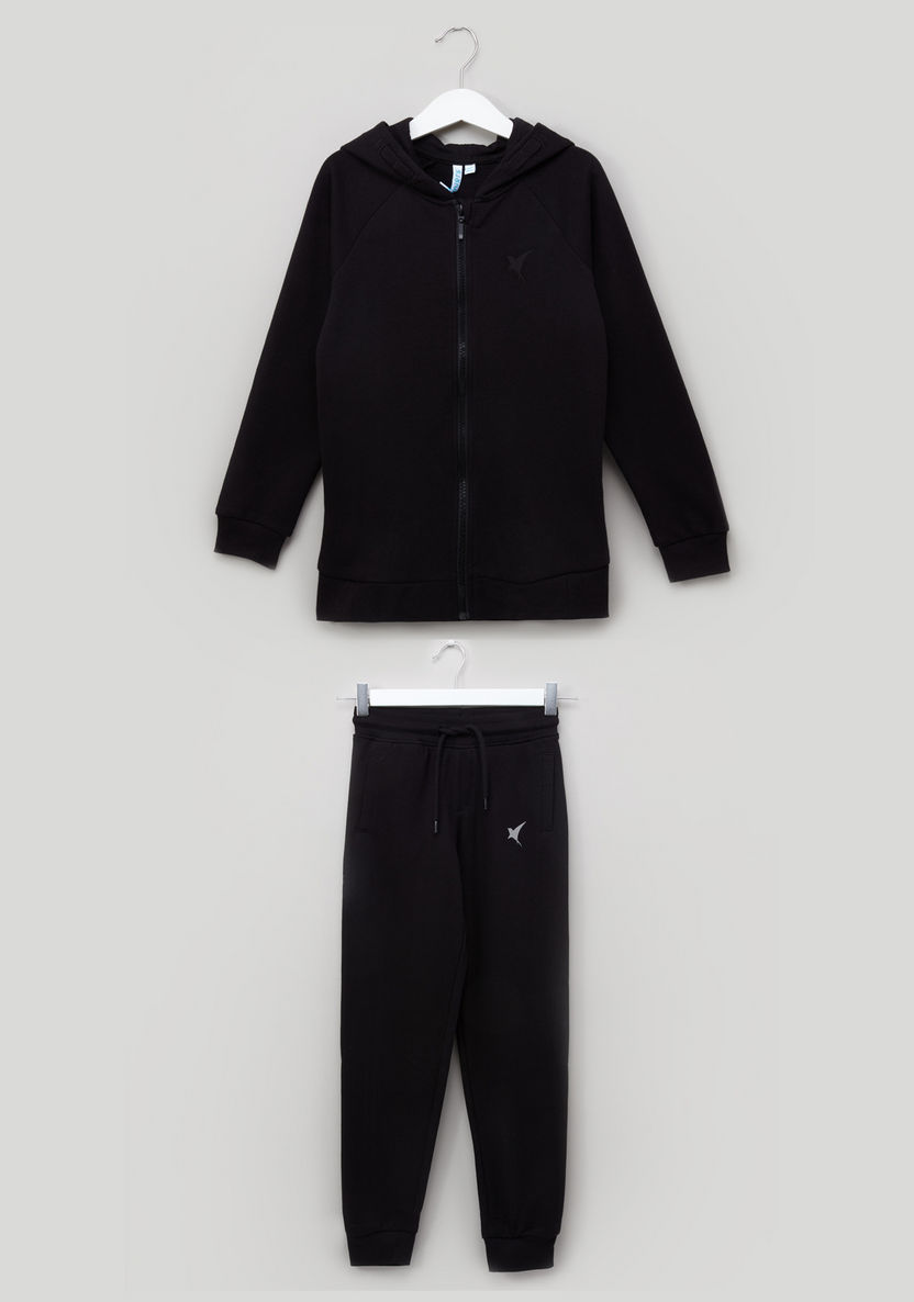 Juniors Hooded Sweatshirt and Jog Pants Set-Clothes Sets-image-0