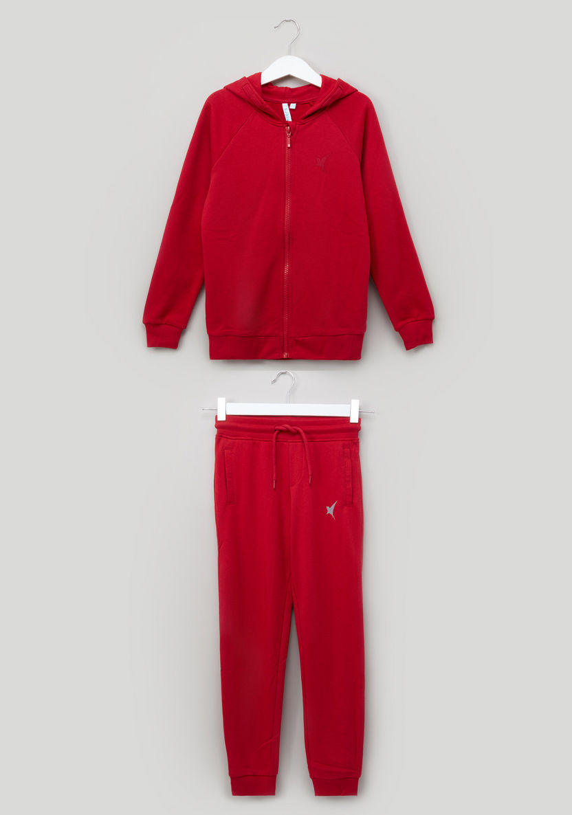 Juniors Hooded Sweatshirt and Jog Pants Set-Clothes Sets-image-0