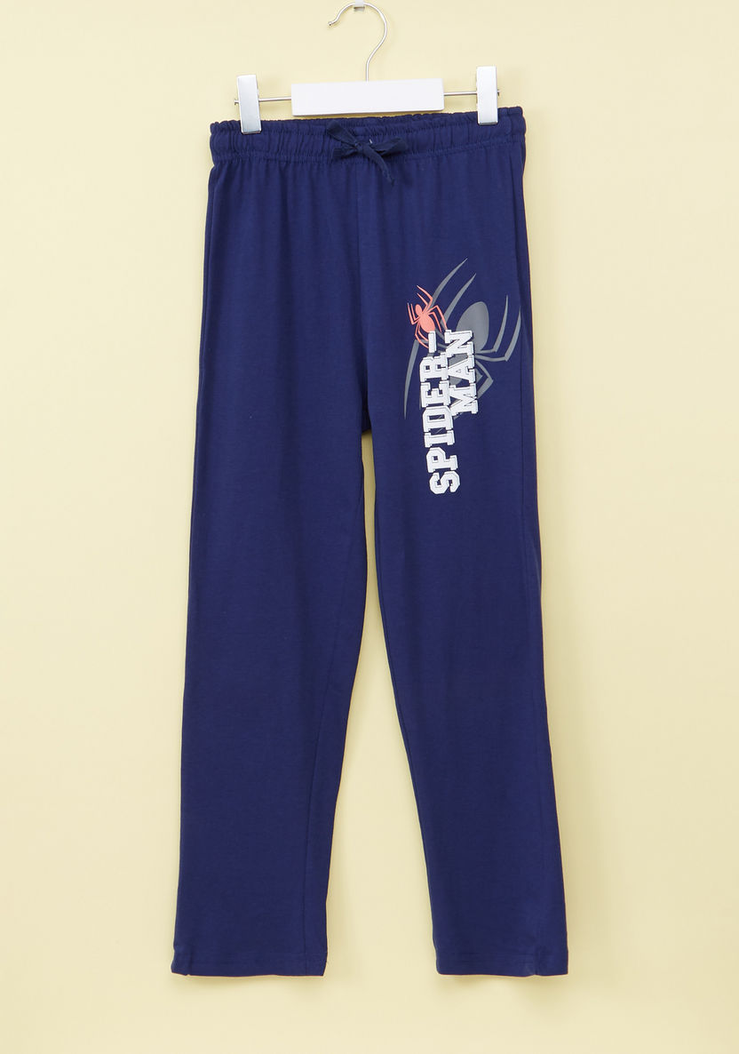 Spiderman Printed T-shirt and Pyjama - Set of 2-Nightwear-image-2