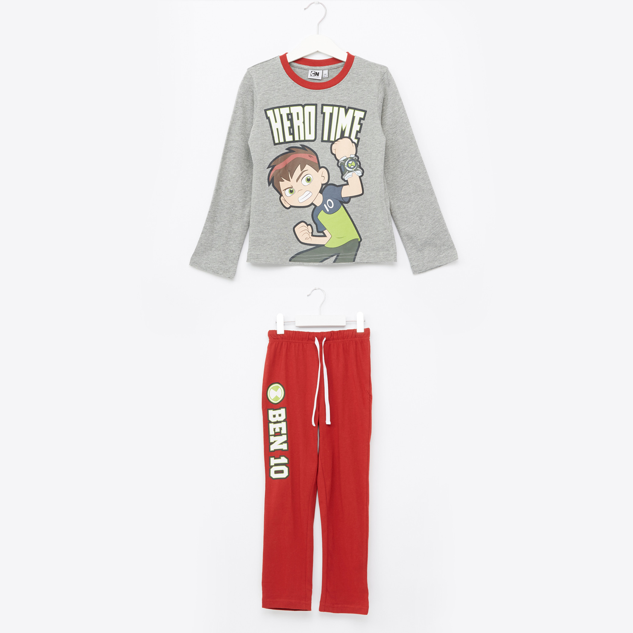 Buy Ben 10 Printed Long Sleeves T shirt and Pyjama Set Online Mothercare Bahrain