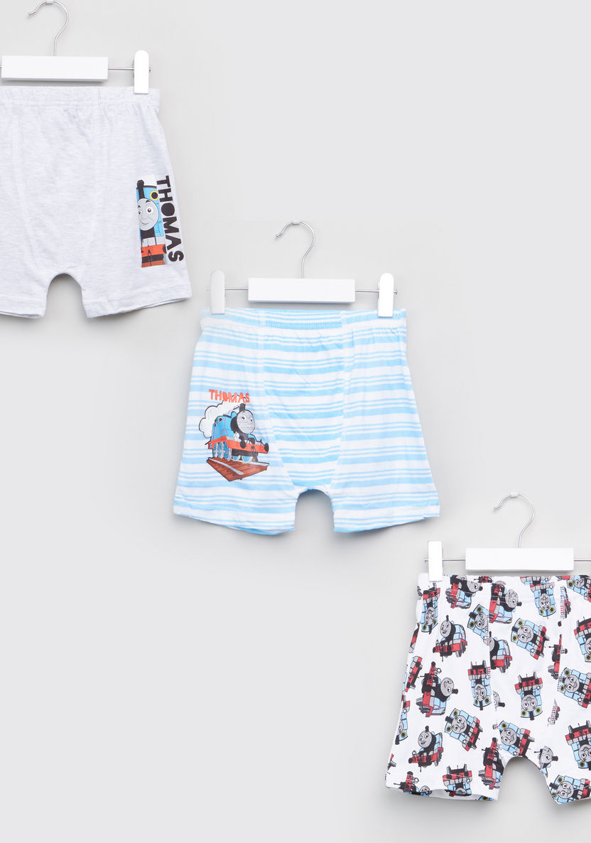 Thomas & Friends Printed Briefs with Elasticised Waistband - Set of 3-Boxers and Briefs-image-0