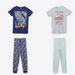 Juniors Printed Short Sleeves T-shirt with Jog Pants - Set of 2-Nightwear-thumbnail-0