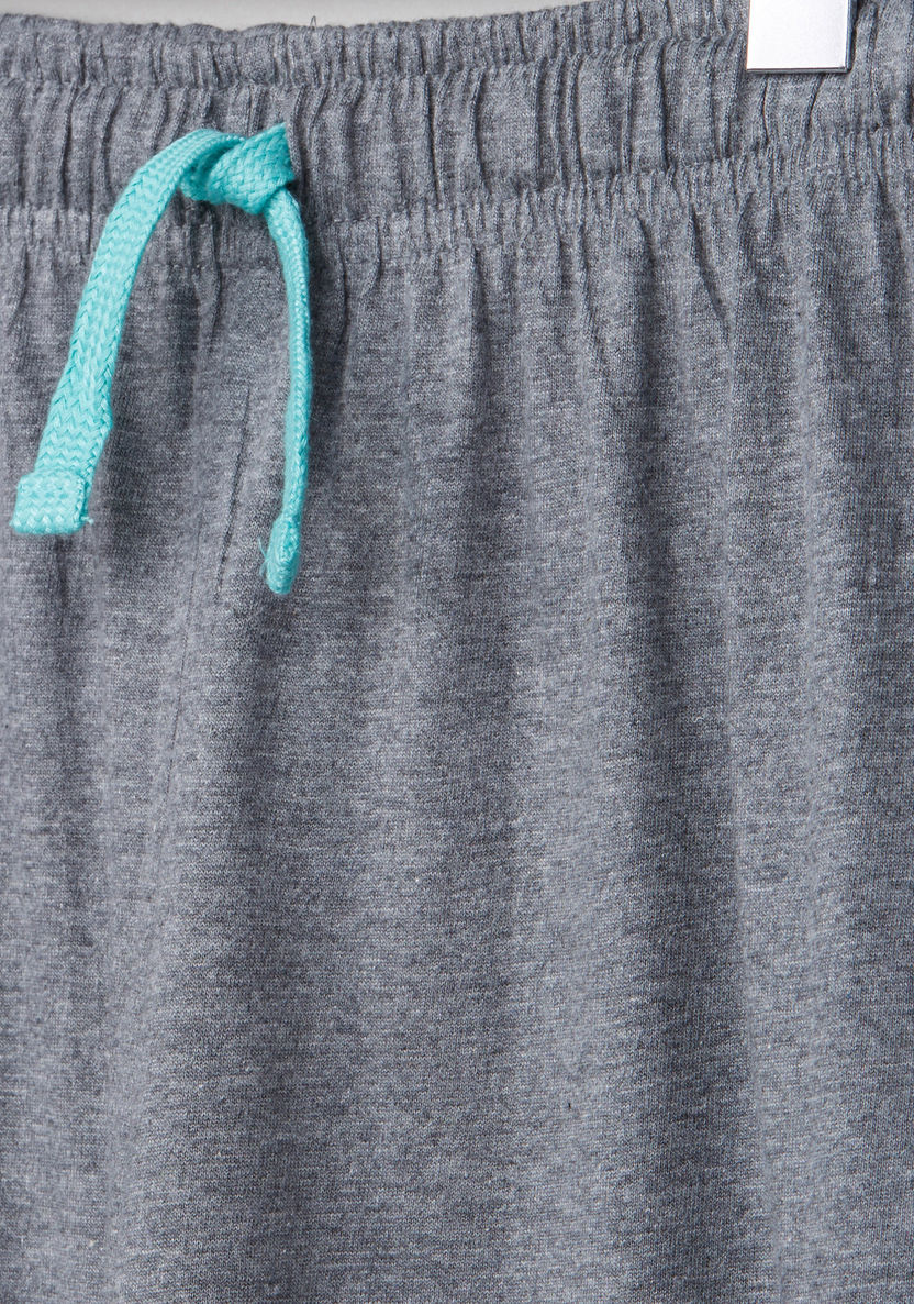 Juniors Anthra Melange Pyjama Set-Nightwear-image-5