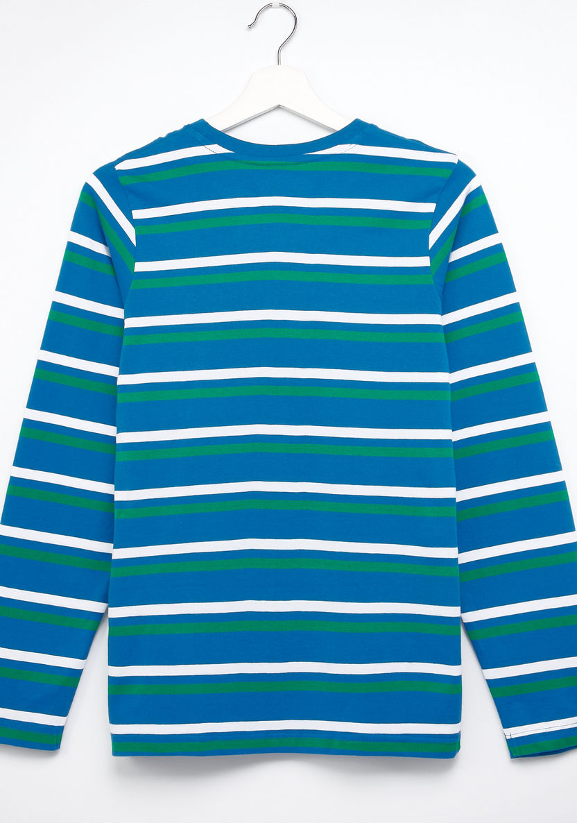 Juniors Striped T-shirt with Jog Pants-Nightwear-image-3