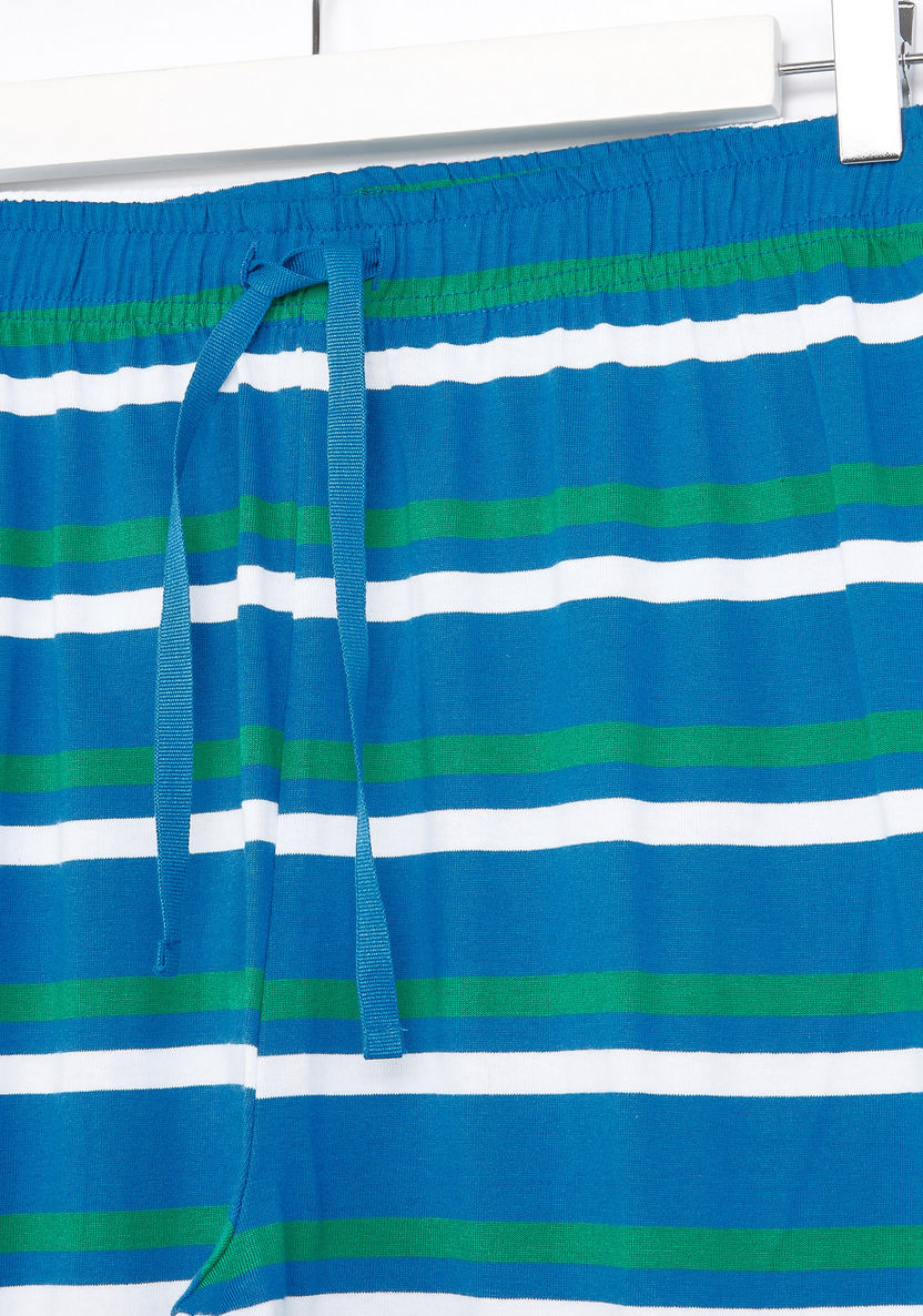 Juniors Striped T-shirt with Jog Pants-Nightwear-image-5