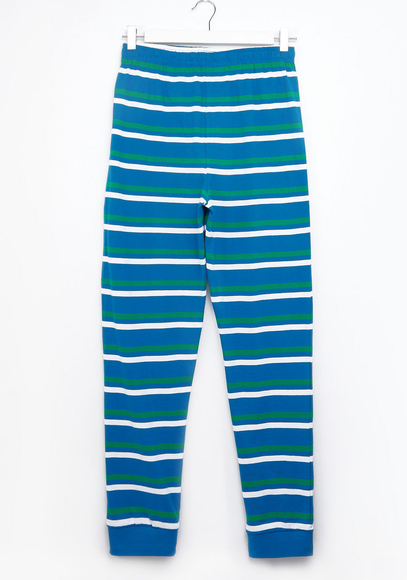 Juniors Striped T-shirt with Jog Pants-Nightwear-image-6