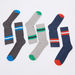 Juniors Printed Crew Length Socks - Set of 3-Socks-thumbnail-1