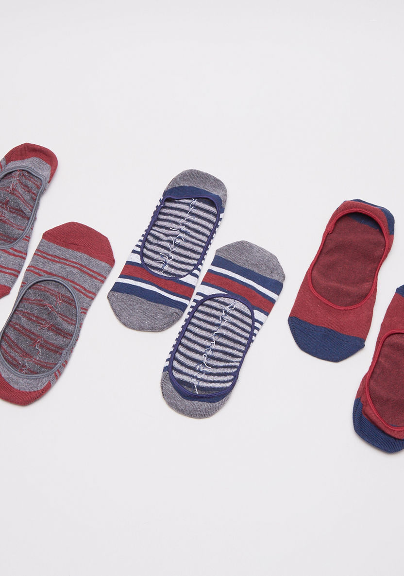 Juniors Liner Socks with Stripes - 3 Pack-Socks-image-1