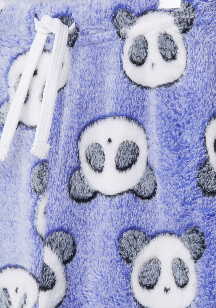 Juniors Fleece Pyjama Set with Panda Print-Clothes Sets-image-5