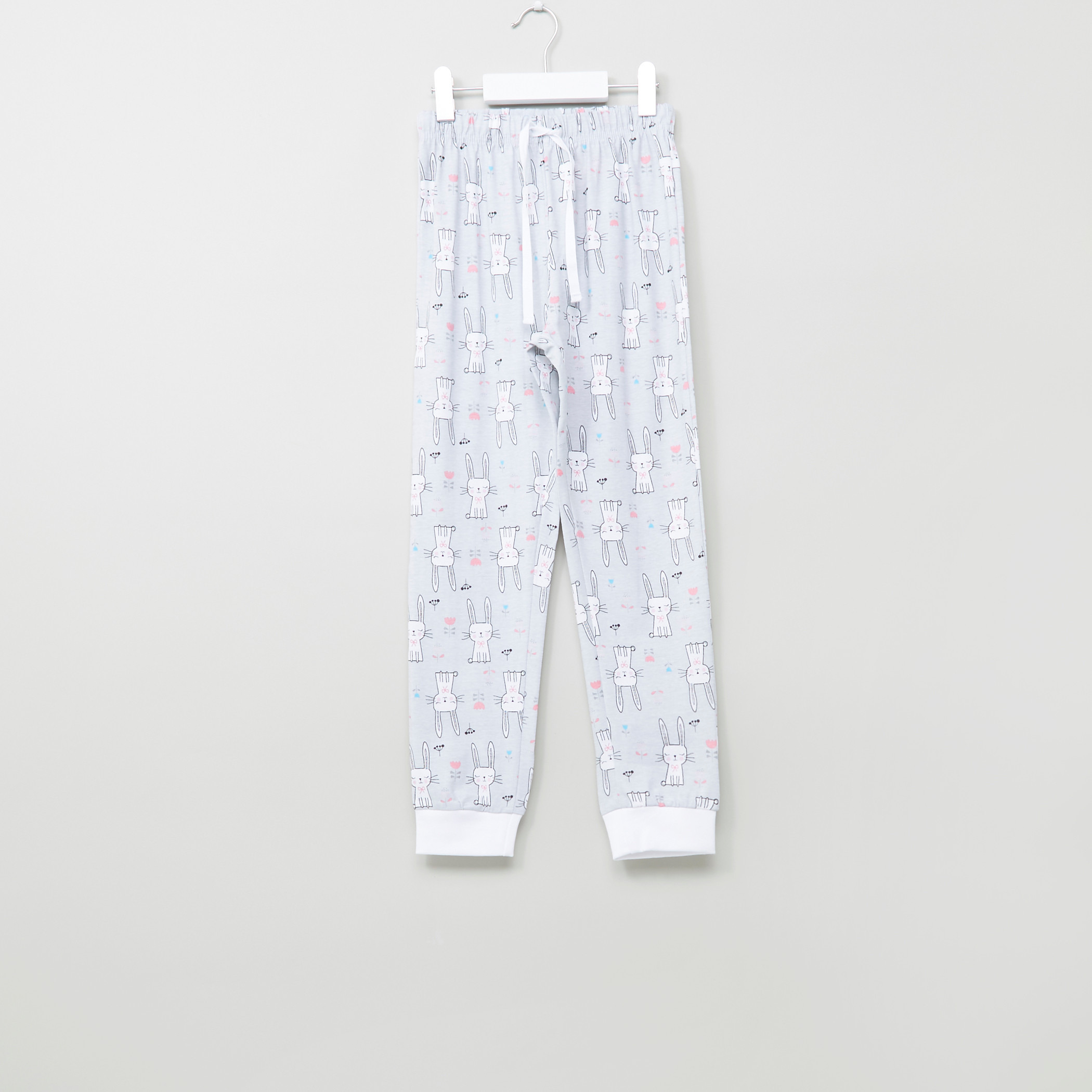 Juniors Printed T-Shirt with Full Length Jog Pants - Set of 2-girls-clothing-nightwear-image-3