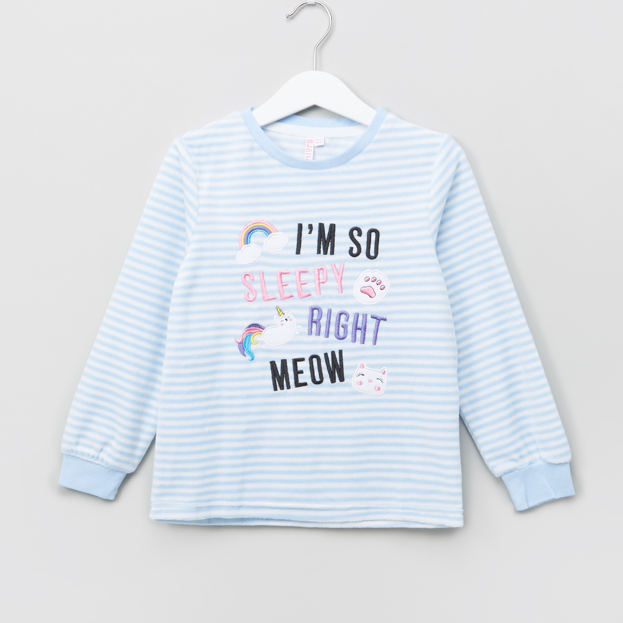Juniors Striped T-Shirt with Jog Pants-girls-clothing-setsandcoords-image-2
