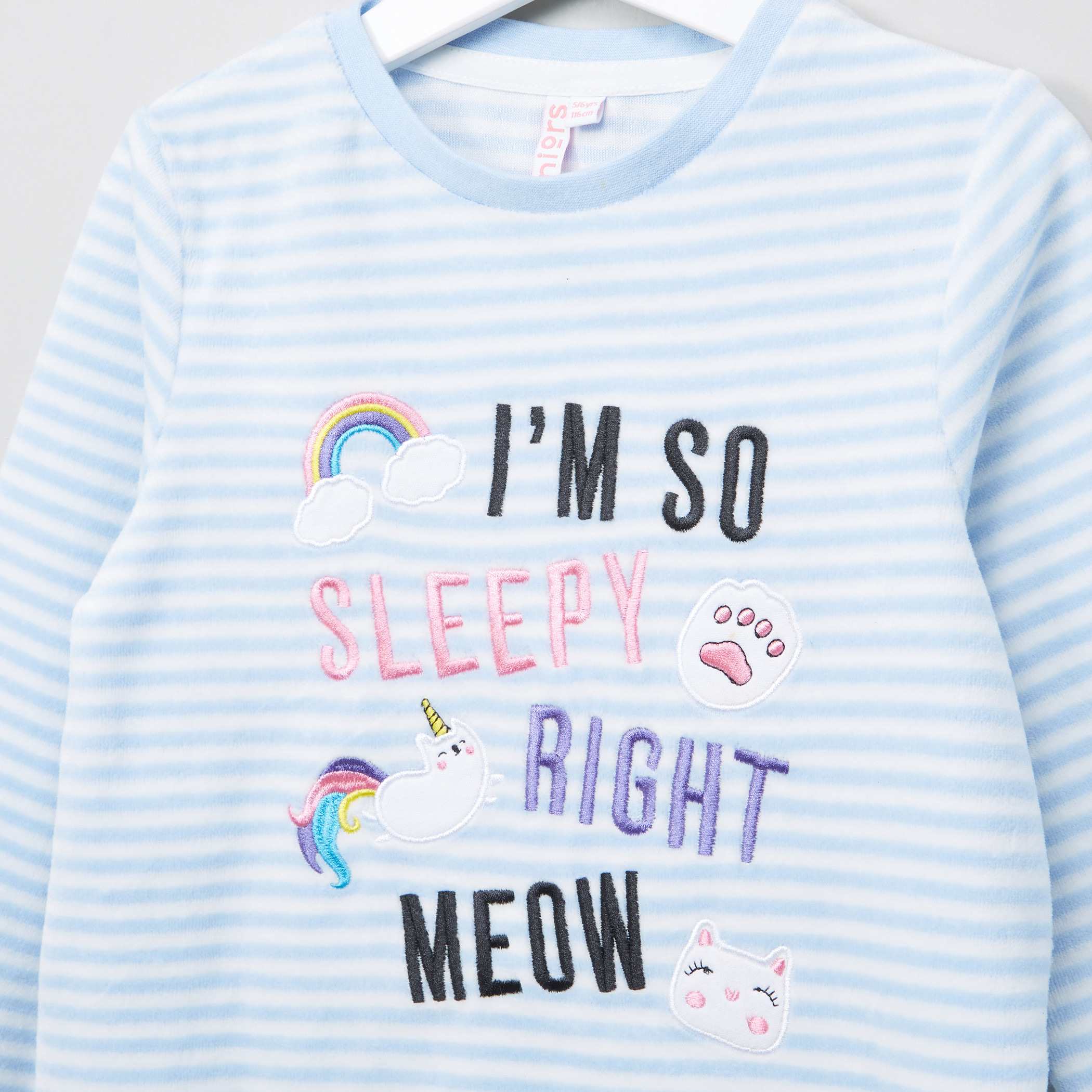 Juniors Striped T-Shirt with Jog Pants-girls-clothing-setsandcoords-image-3