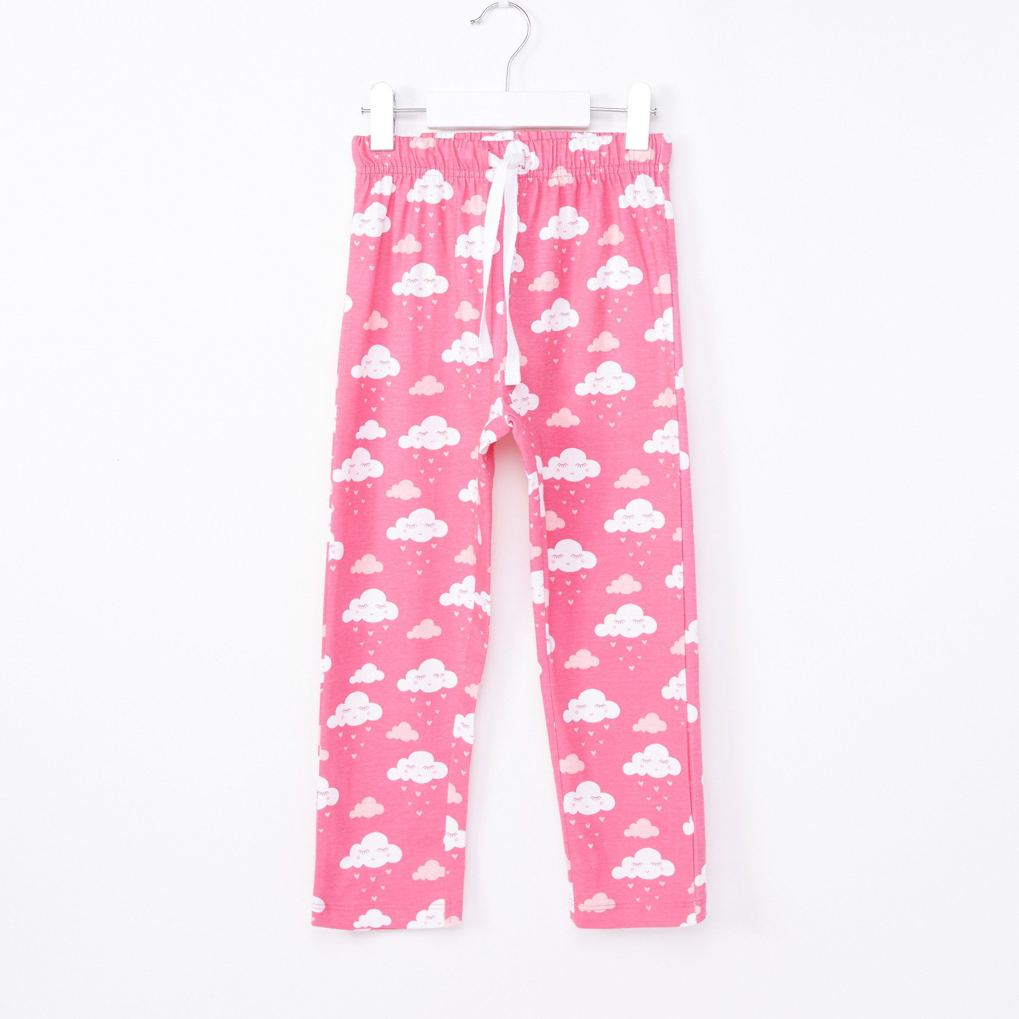 Juniors Printed Long Sleeves T-Shirt and Pyjama Set-girls-clothing-nightwear-image-5