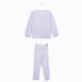Juniors Striped Round Neck T-shirt and Pyjama Set-Clothes Sets-thumbnail-0