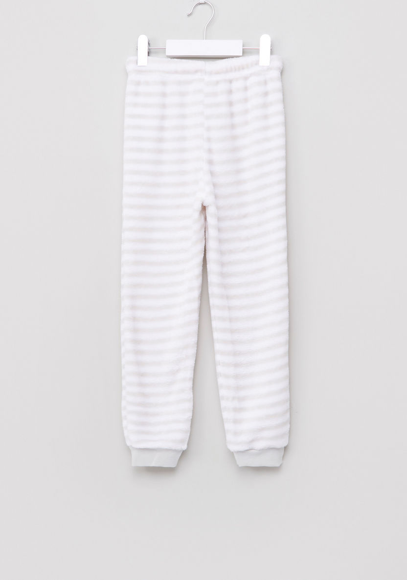 Juniors Printed Long Sleeves T-shirt and Striped Pyjama Set-Clothes Sets-image-6