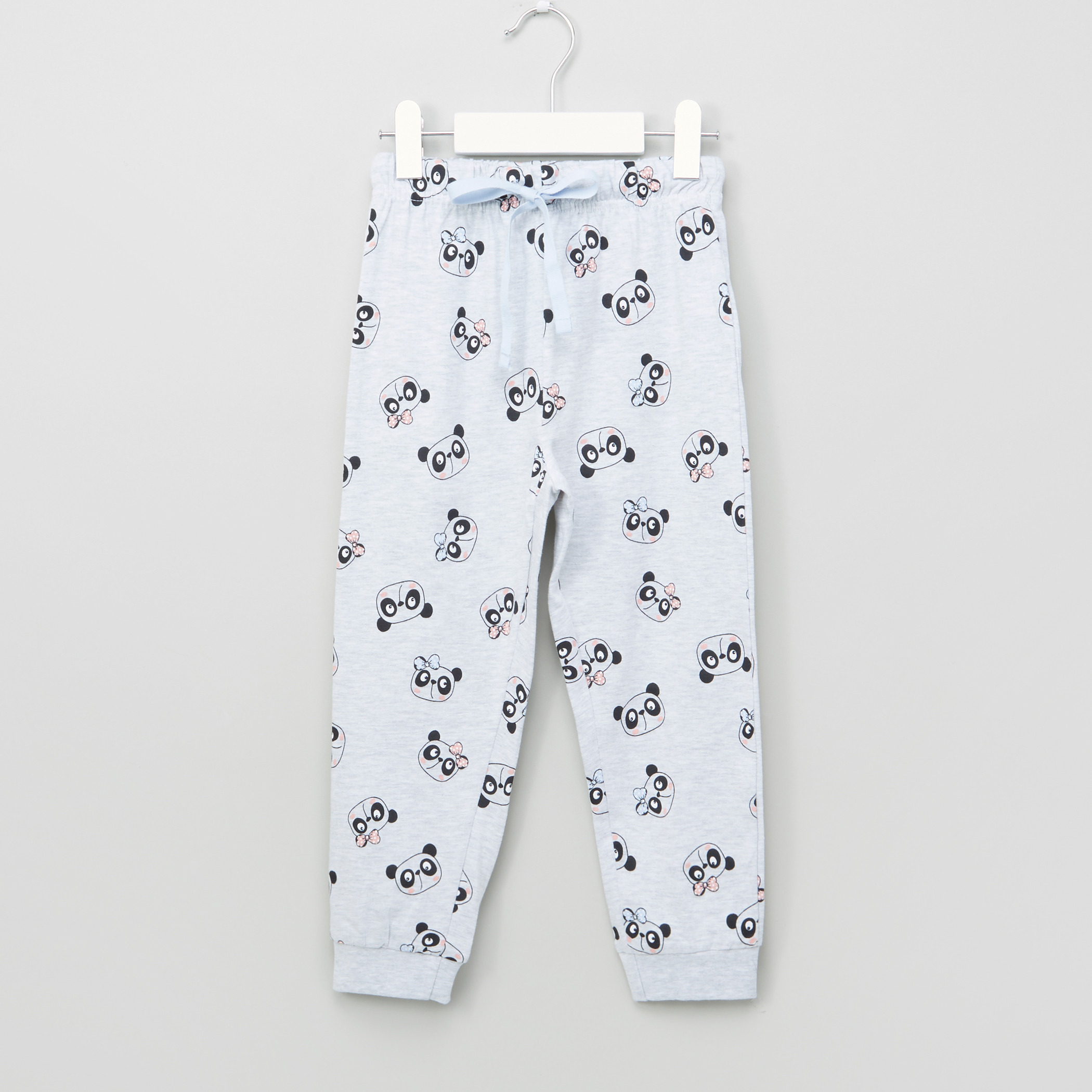 Juniors Printed T-Shirt with Jog Pants - Set of 2-girls-clothing-nightwear-image-8