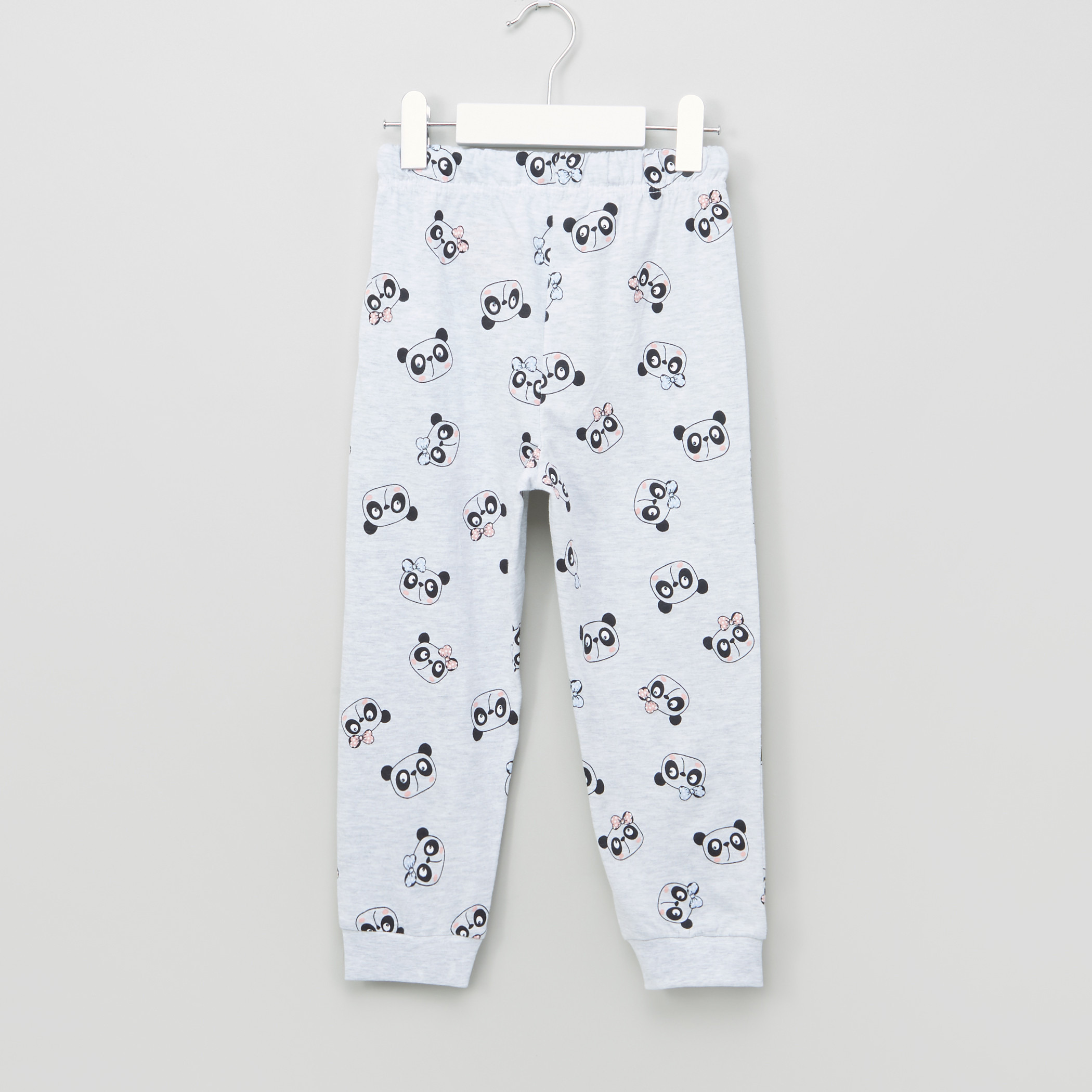 Juniors Printed T-Shirt with Jog Pants - Set of 2-girls-clothing-nightwear-image-9