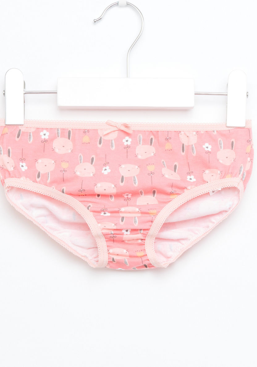 Juniors Printed Briefs with Elasticised Waistband - Set of 5-Panties-image-7