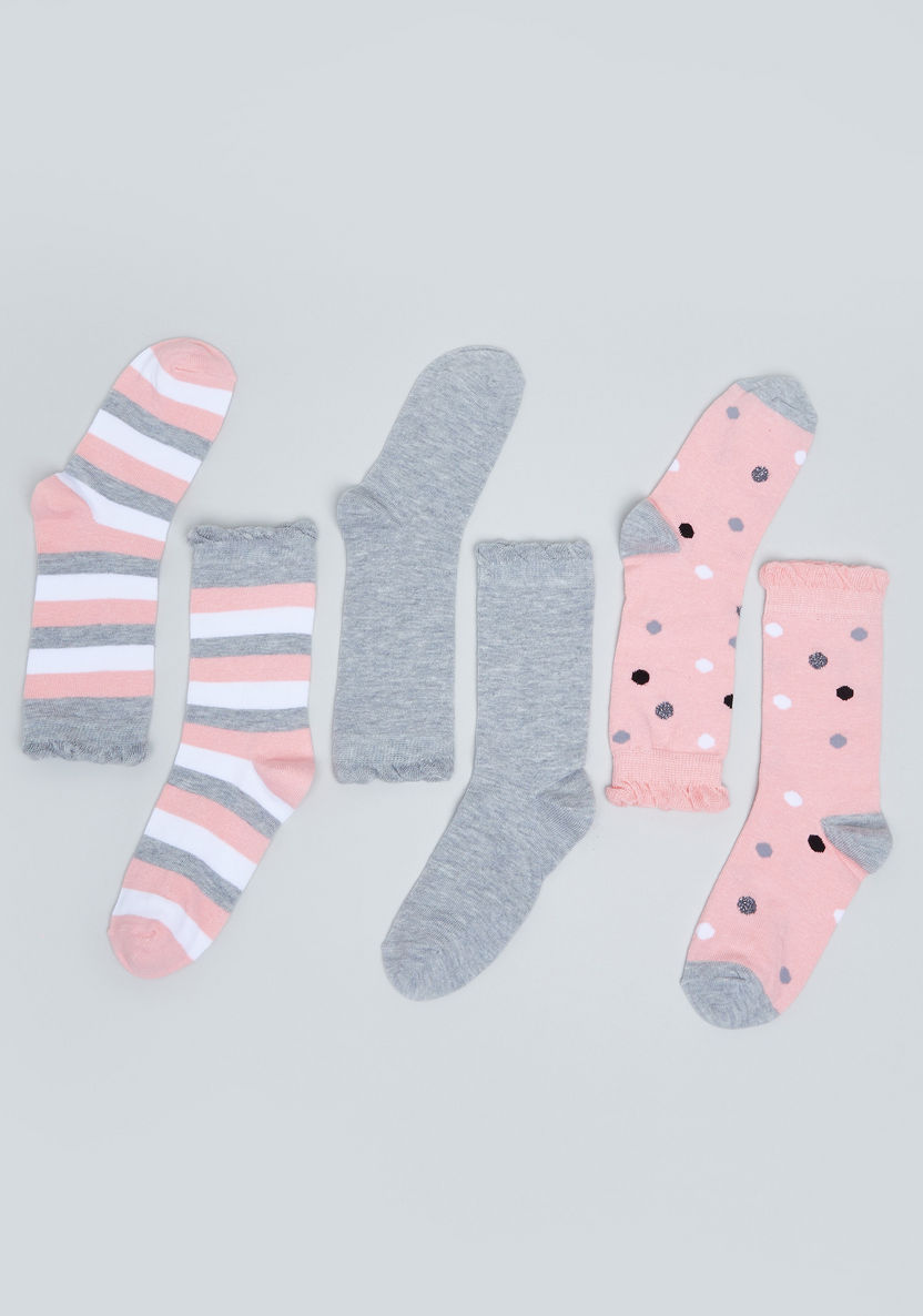 Juniors Ruffle Detail Socks - Set of 3-Socks-image-1