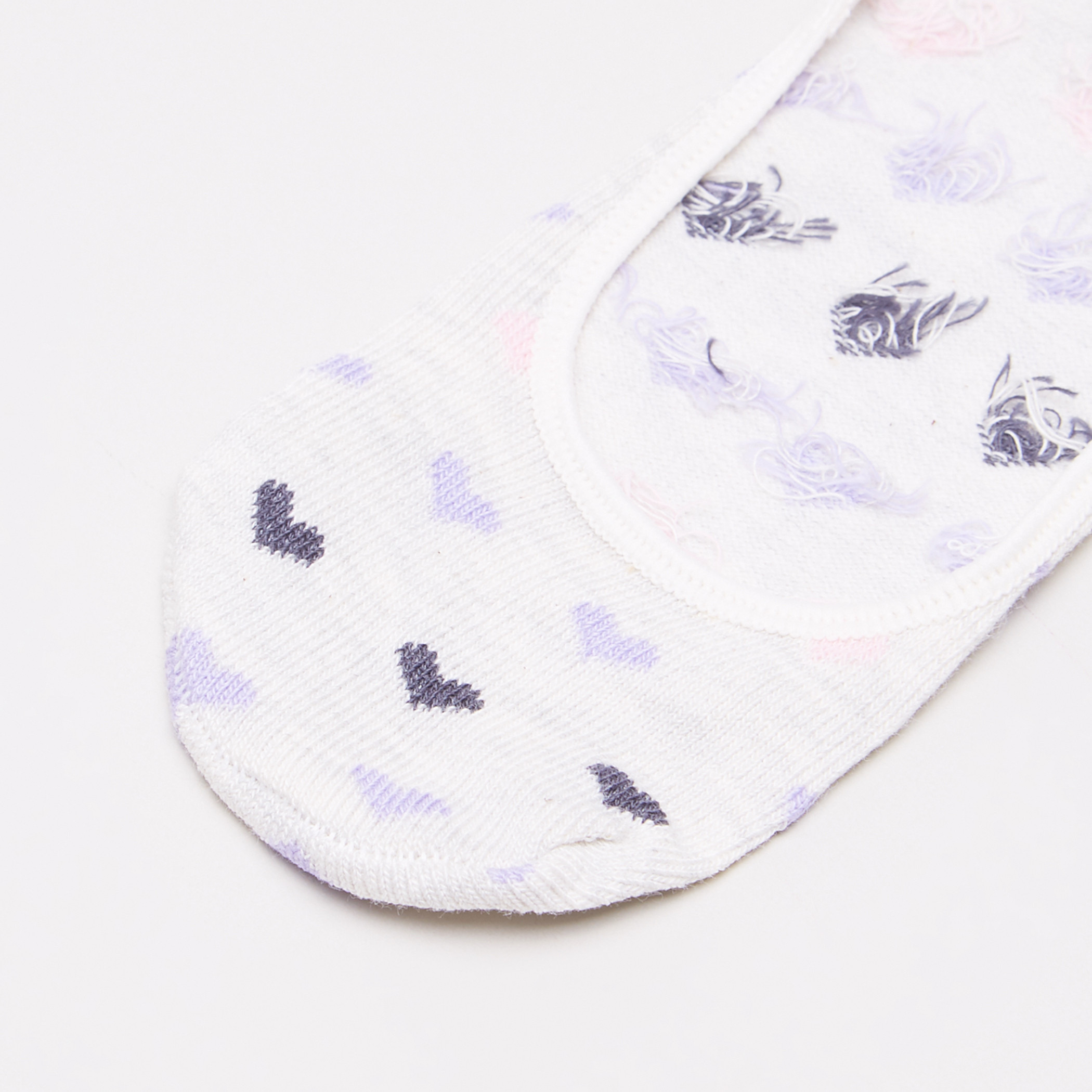 Juniors Liner Socks With Heart - 3 Pack-girls-accessories-socks-image-3