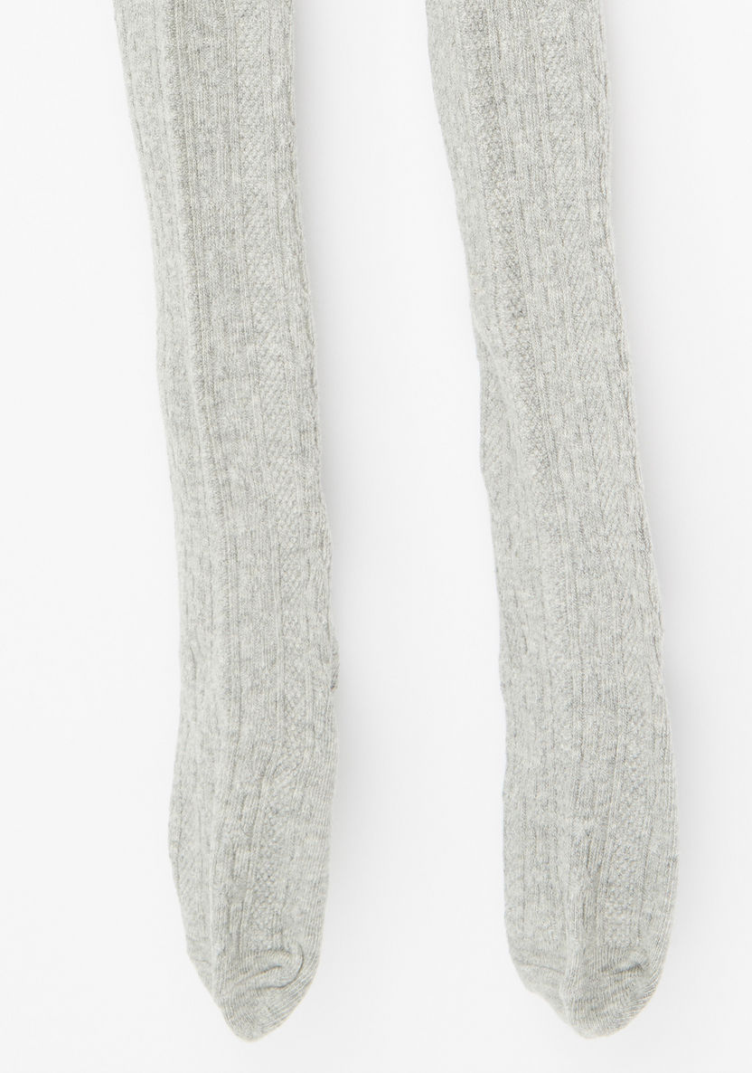 Juniors Textured Closed Feet Tights - Set of 2-Socks-image-2