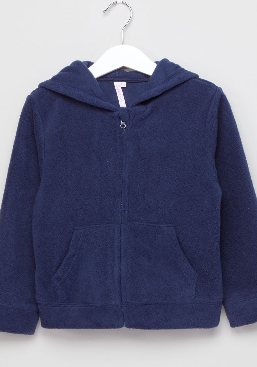 Juniors Fleece Jacket with Hood-Coats and Jackets-image-0