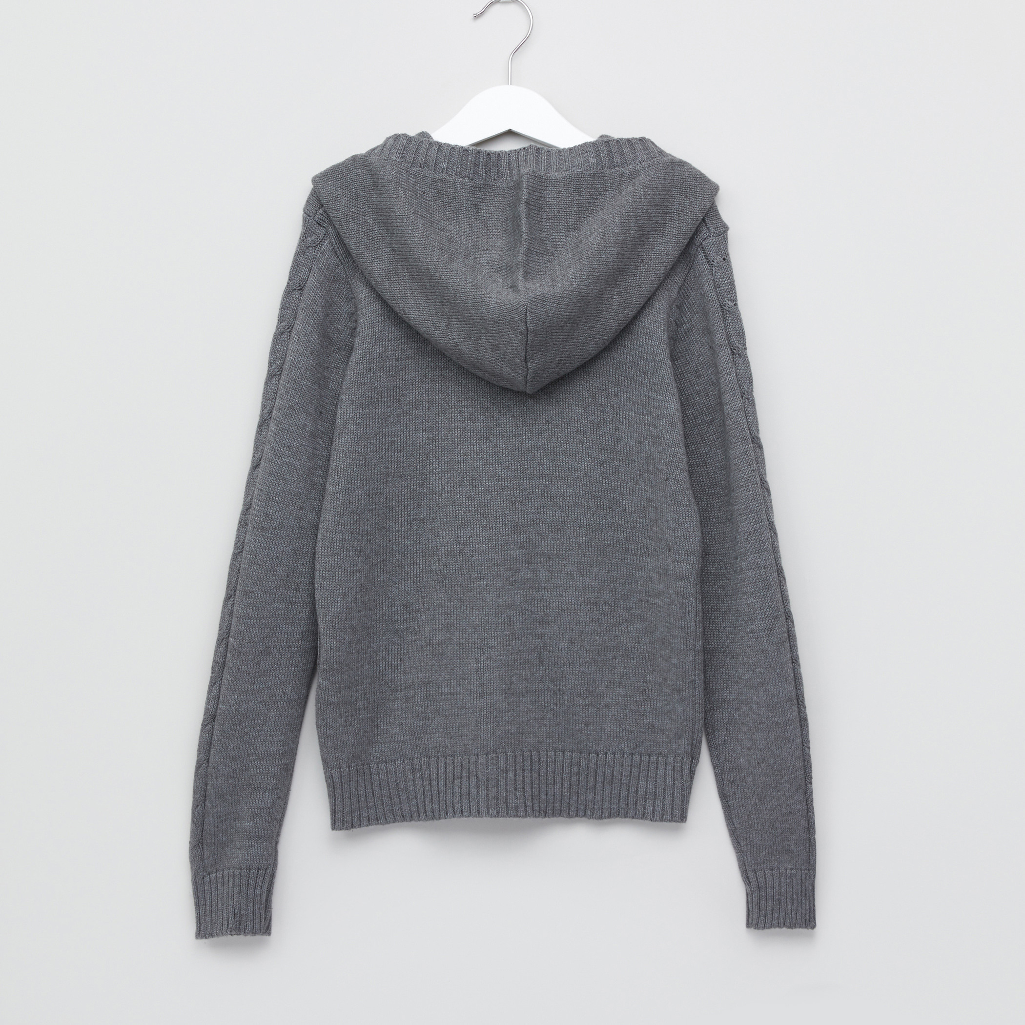 Juniors Knitwear with Hoodie-girls-clothing-winterwear-jacketsandcoats-image-3