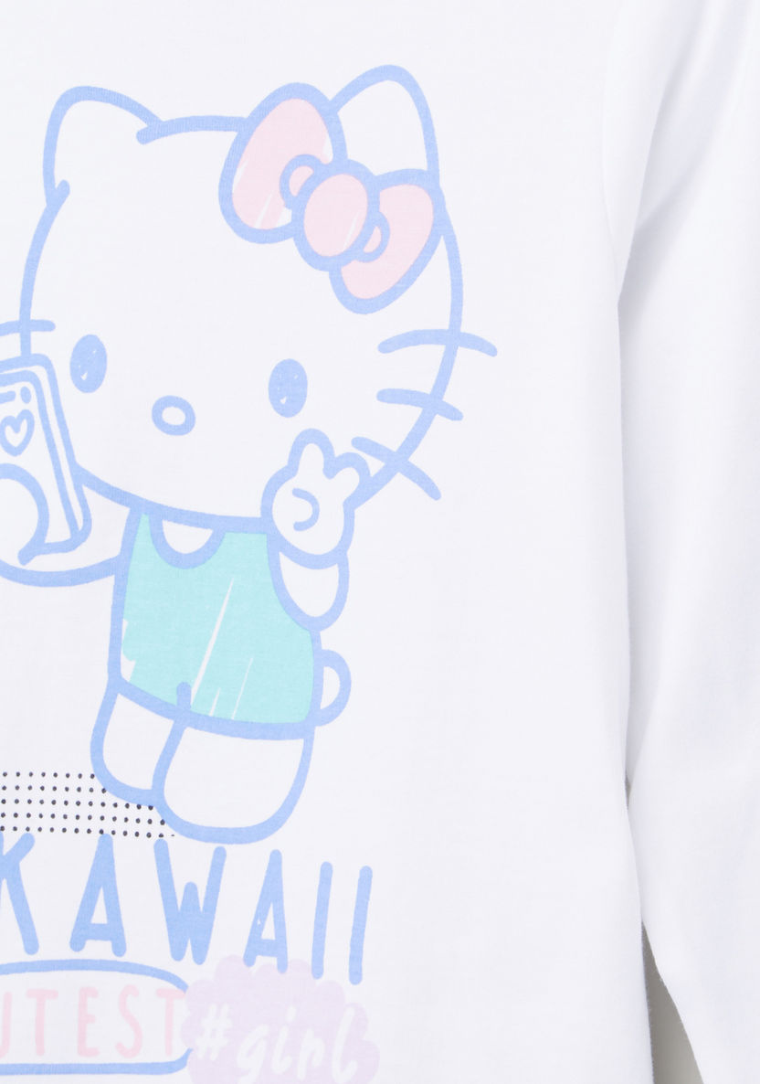 Hello Kitty Printed 4-Piece Clothing Set-Nightwear-image-6