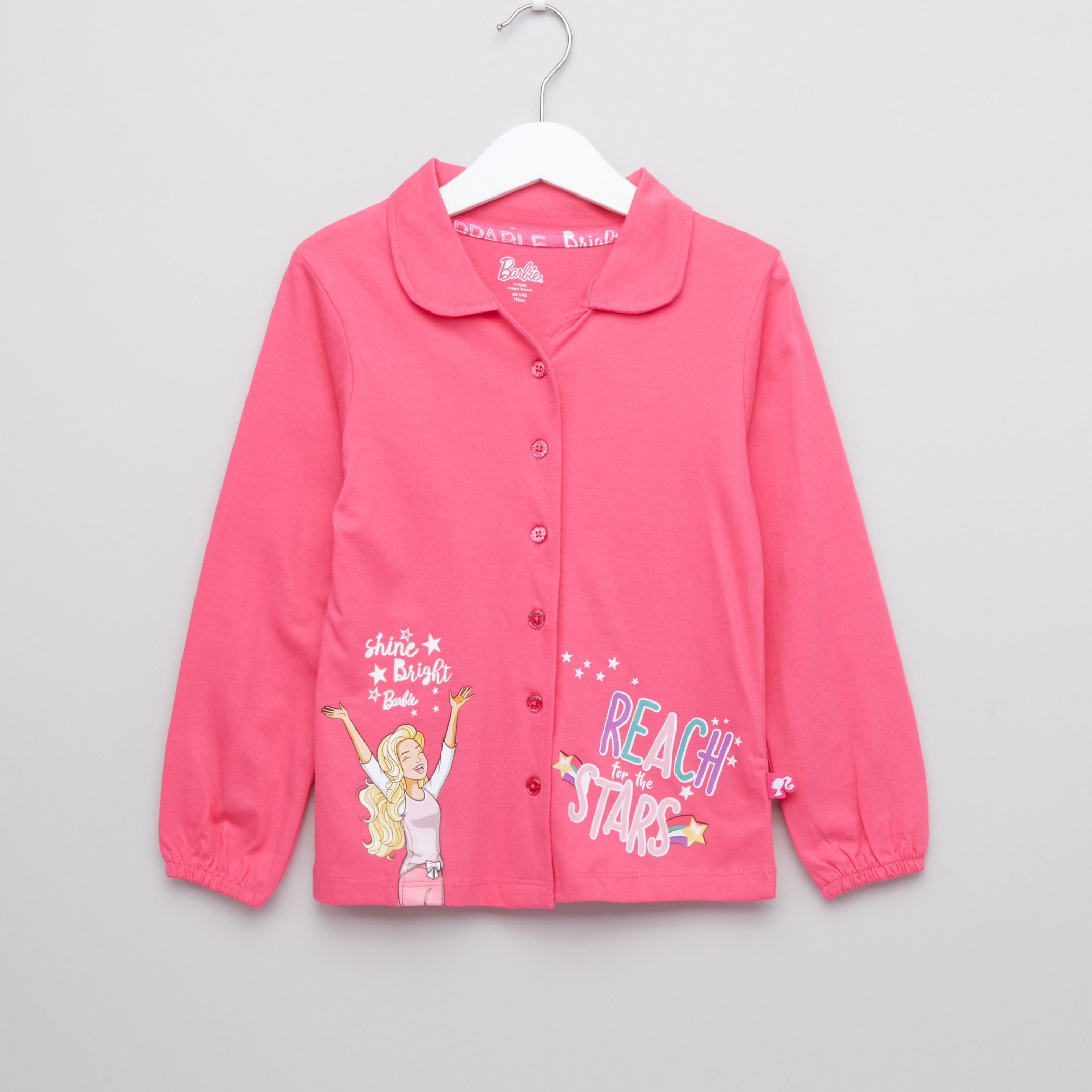 طقم بيجامة من بنطال و تيشيرت بطبعات باربي-girls-clothing-nightwear-image-2