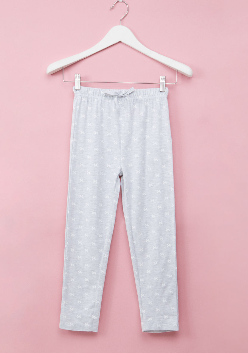 Minnie Mouse Printed T-shirt and Pyjama Set-Nightwear-image-2