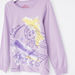 Rapunzel Printed Round Neck T-shirt and Striped Pyjama Set-Nightwear-thumbnail-2