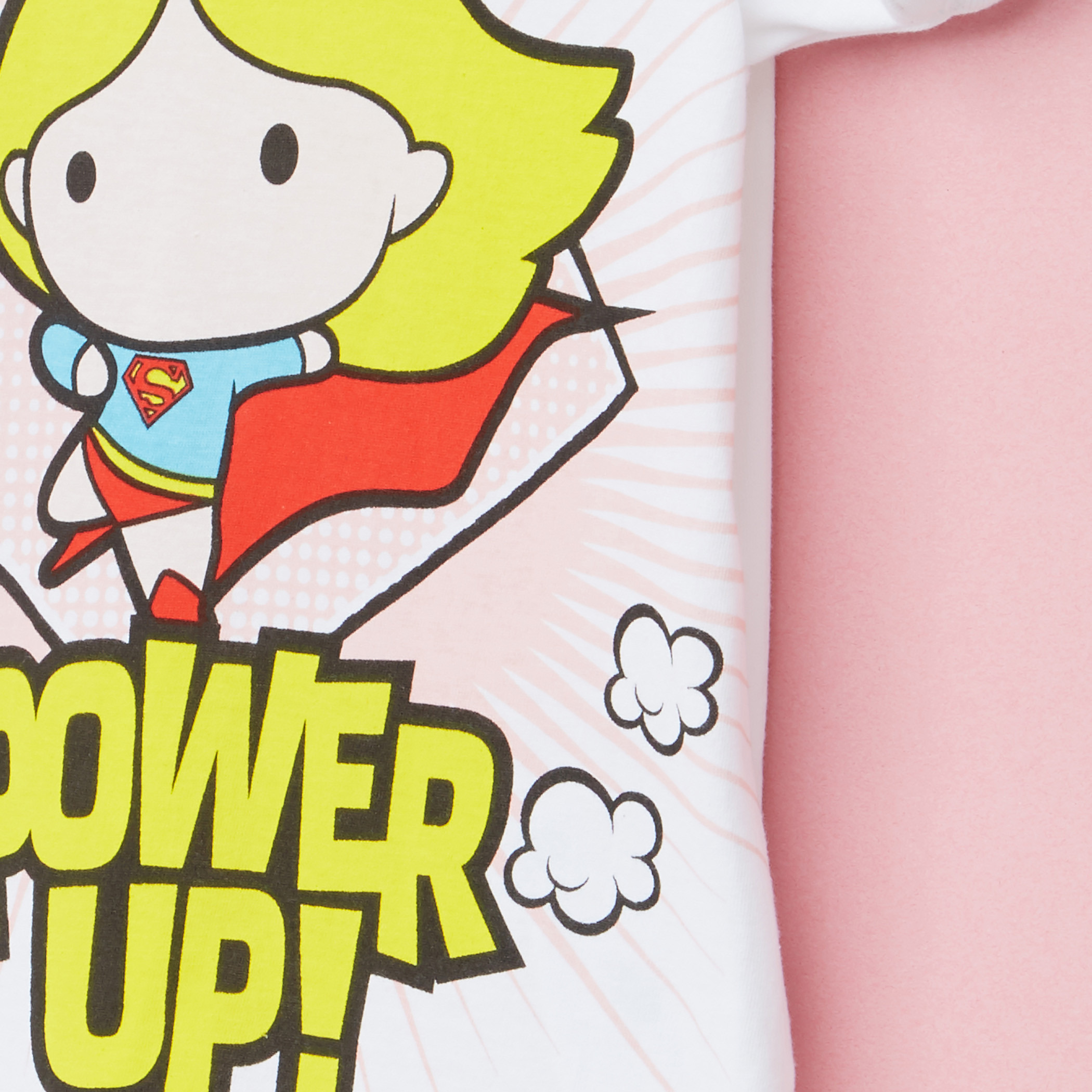 Supergirl Printed T-Shirt and Pyjama Set-girls-clothing-nightwear-image-3