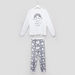 Juniors Embroidered T-shirt with Printed Jog Pants-Nightwear-thumbnail-0