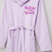 Juniors Long Sleeves Embroidered Bathrobe with Tie Ups-Towels and Flannels-thumbnail-1