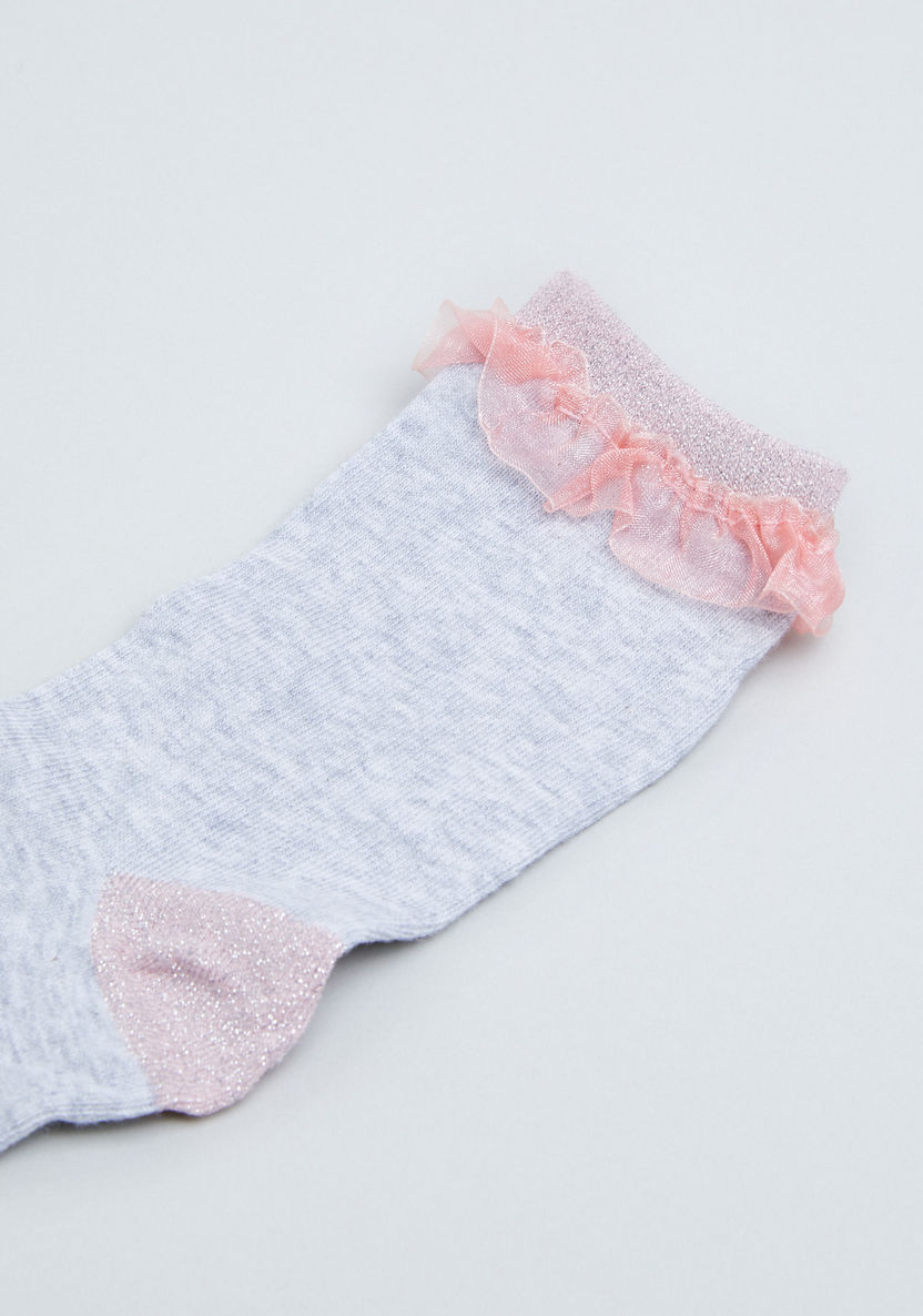 Juniors Lace Detail Socks - Set of 3-Socks-image-3
