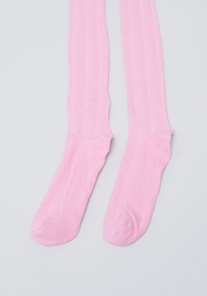 Juniors Jacquard Cotton Tights - Set of 2-Socks-image-0