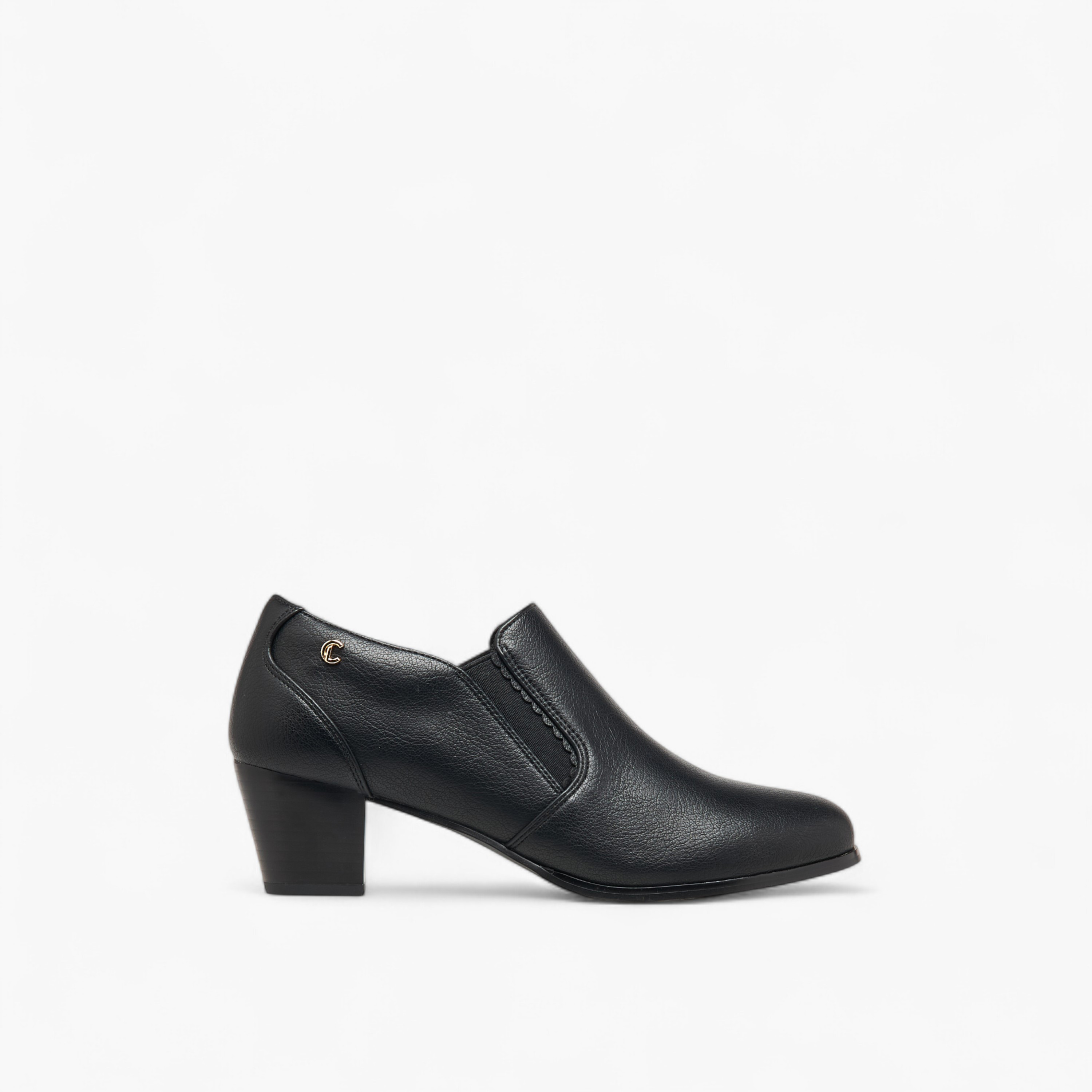 Le Confort Textured Slip-On Ankle Boots with Block Heels-women-shoes-boots-image-3