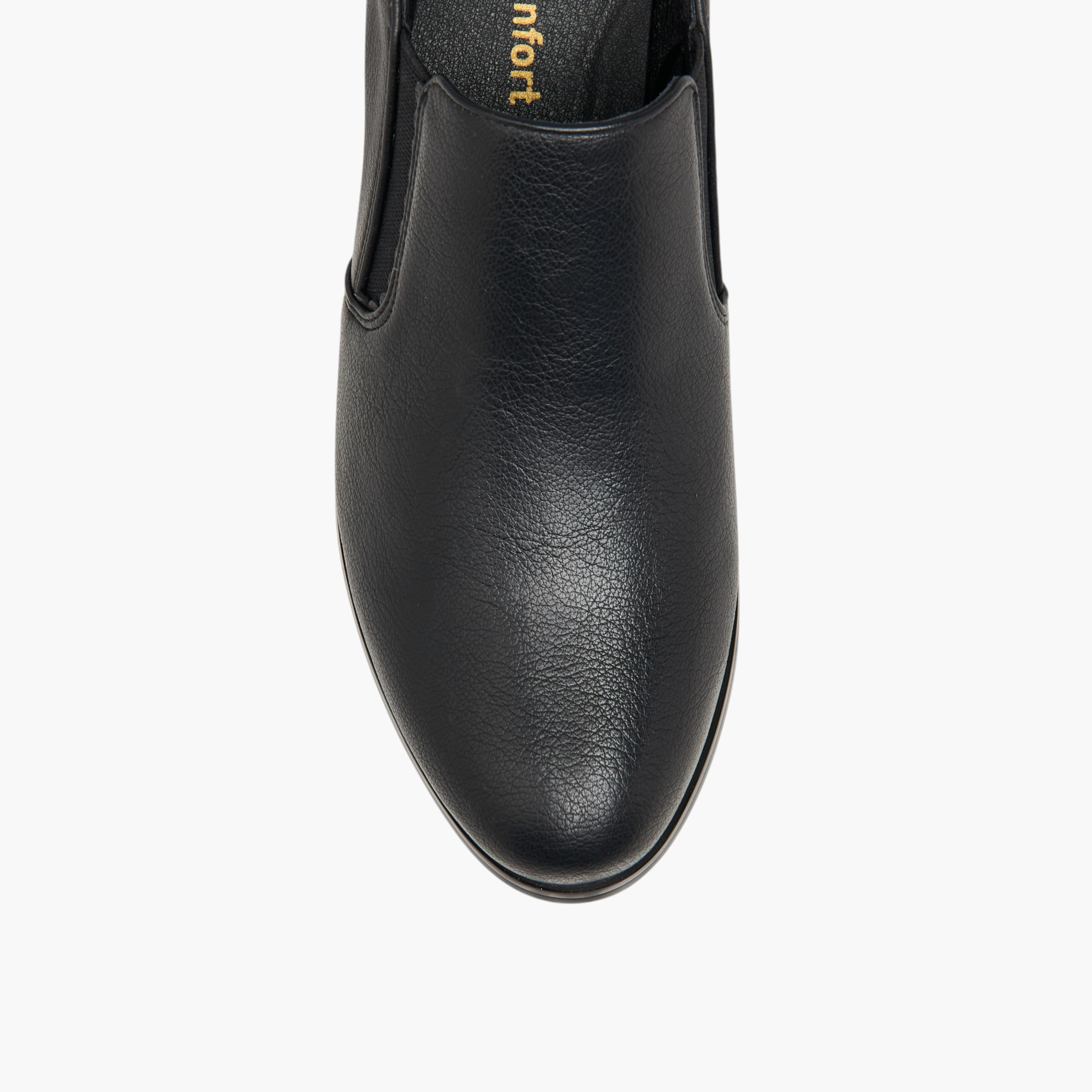 Le Confort Textured Slip-On Ankle Boots with Block Heels-women-shoes-boots-image-4