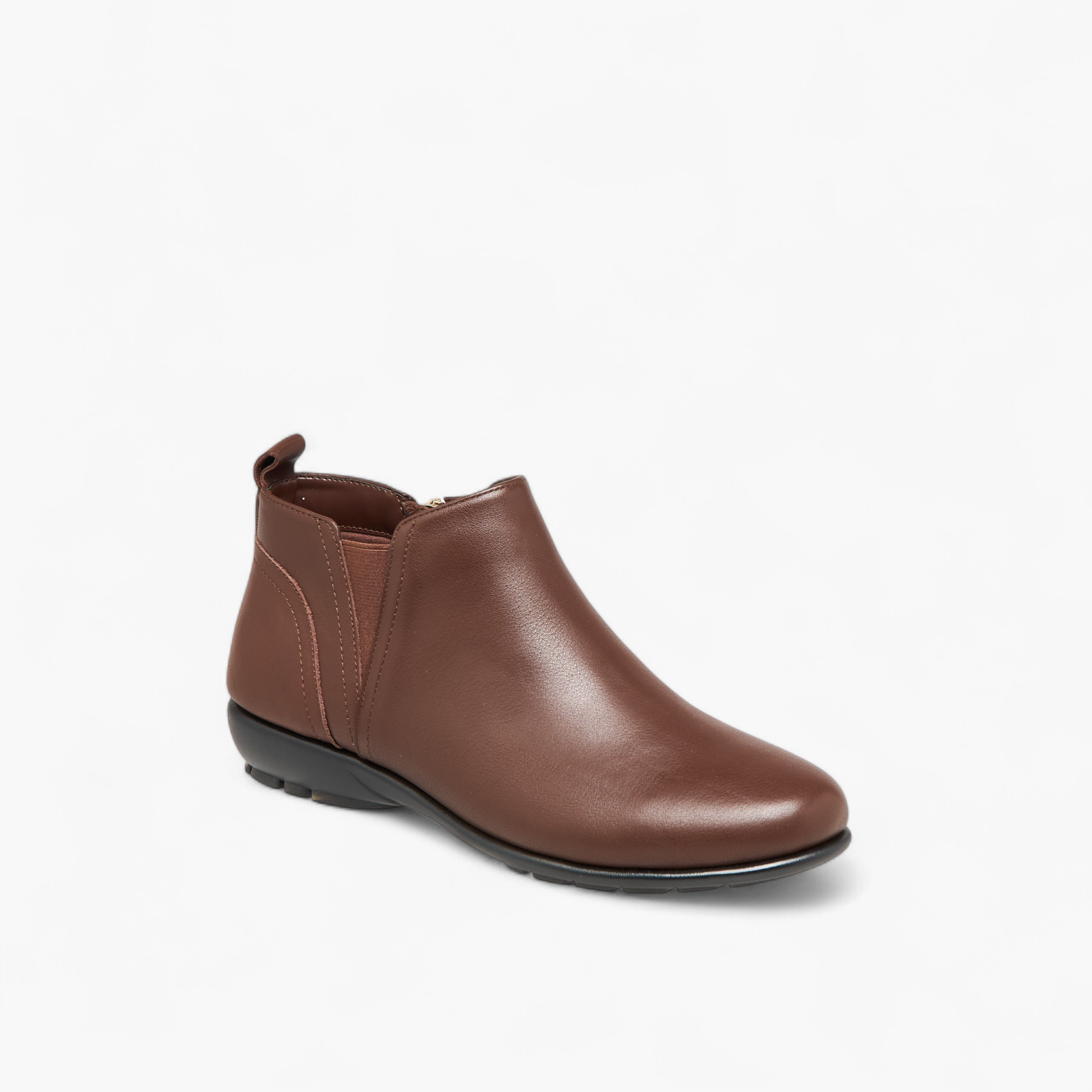 Le Confort Textured Slip-On Ankle Boots with Block Heels-women-shoes-boots-image-2