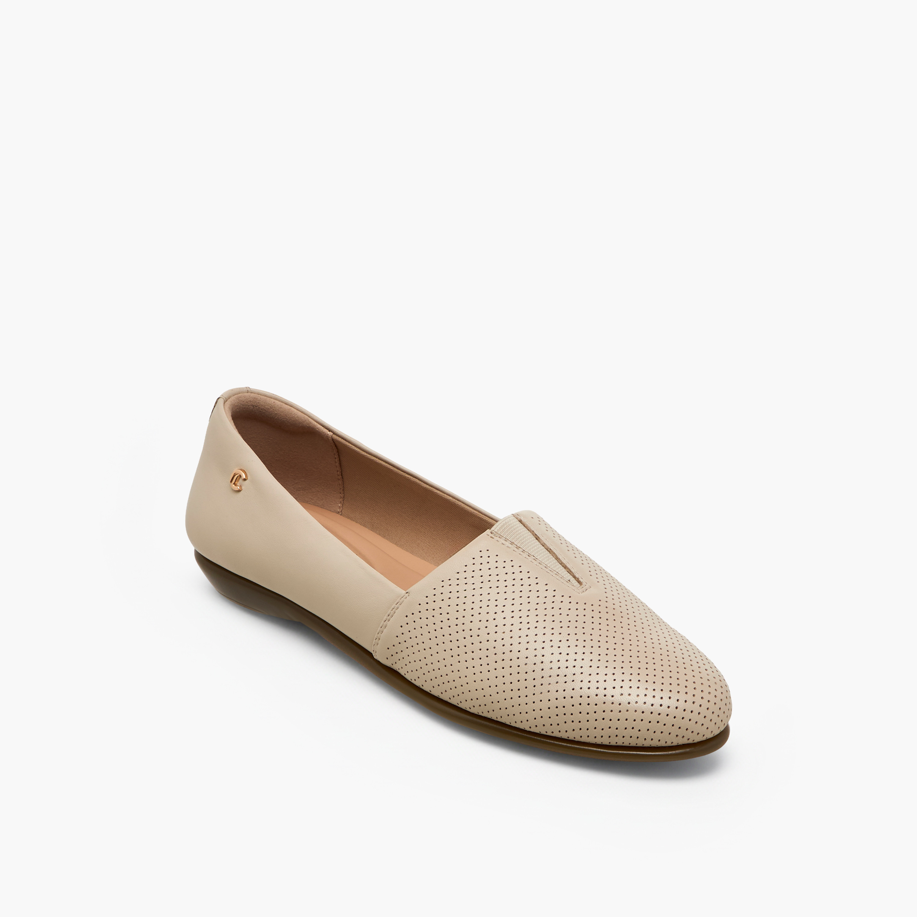 Le Confort Women Perforated Leather Loafers-women-shoes-flats-loafers-image-2
