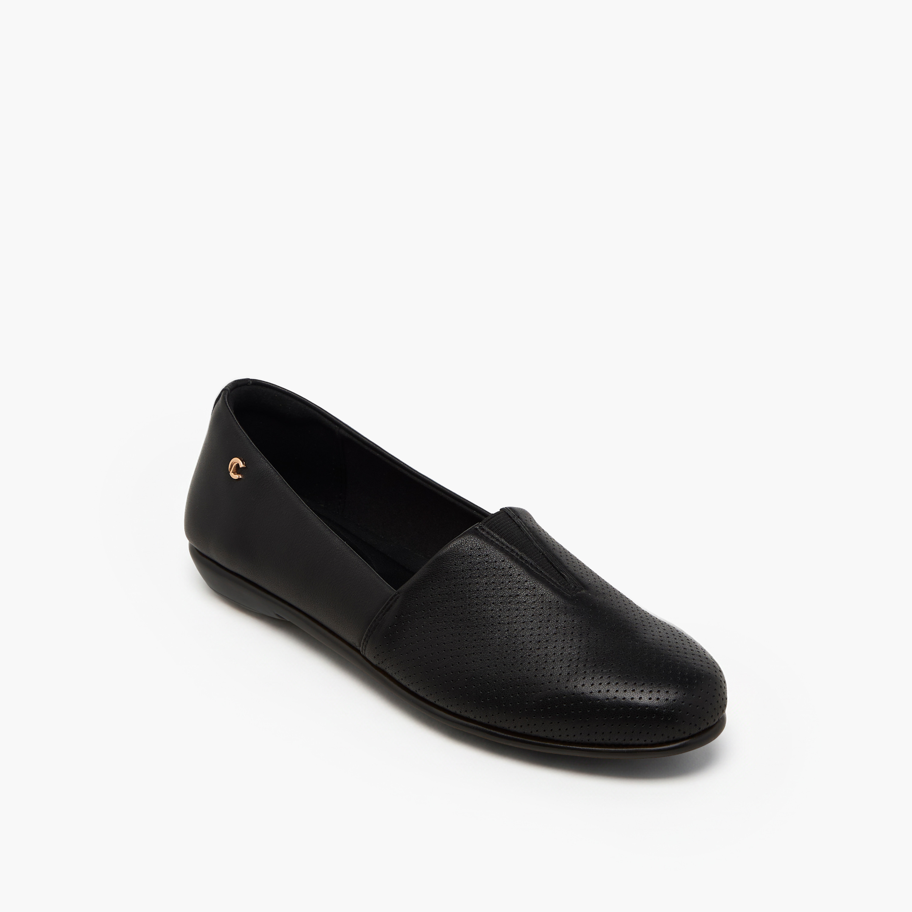 Le Confort Women Perforated Leather Loafers-women-shoes-flats-loafers-image-2