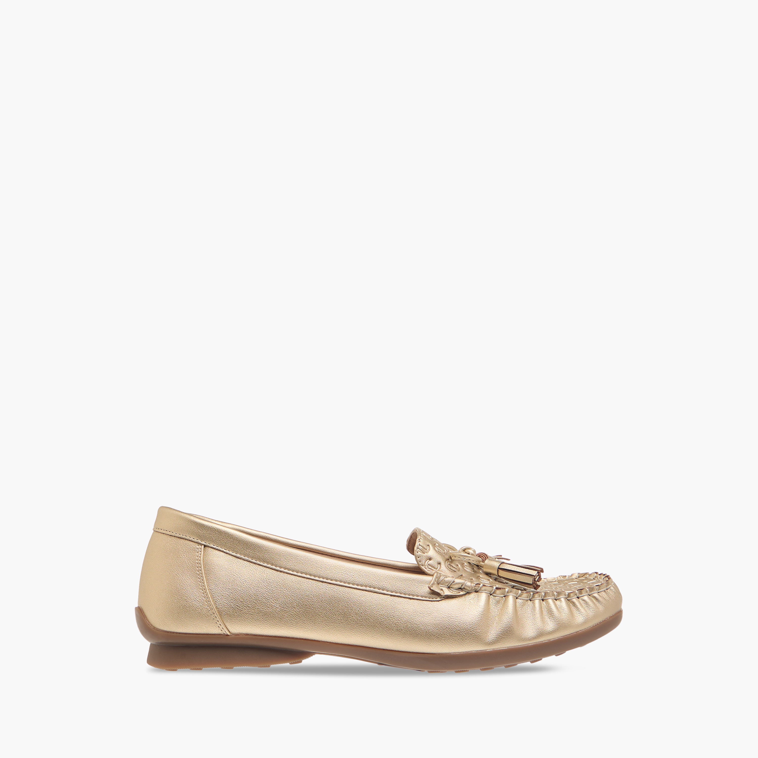 حذاء موكاسين سهل الارتداء مريح بزينة فيونكة من لو كونفورت-women-shoes-flats-loafers-image-3